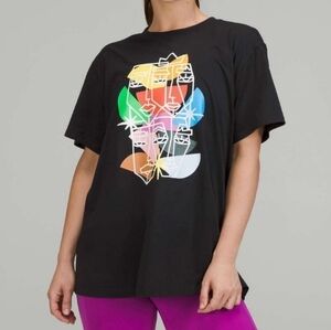 Lululemon All Yours Cotton T-Shirt Pride In Black Size 8